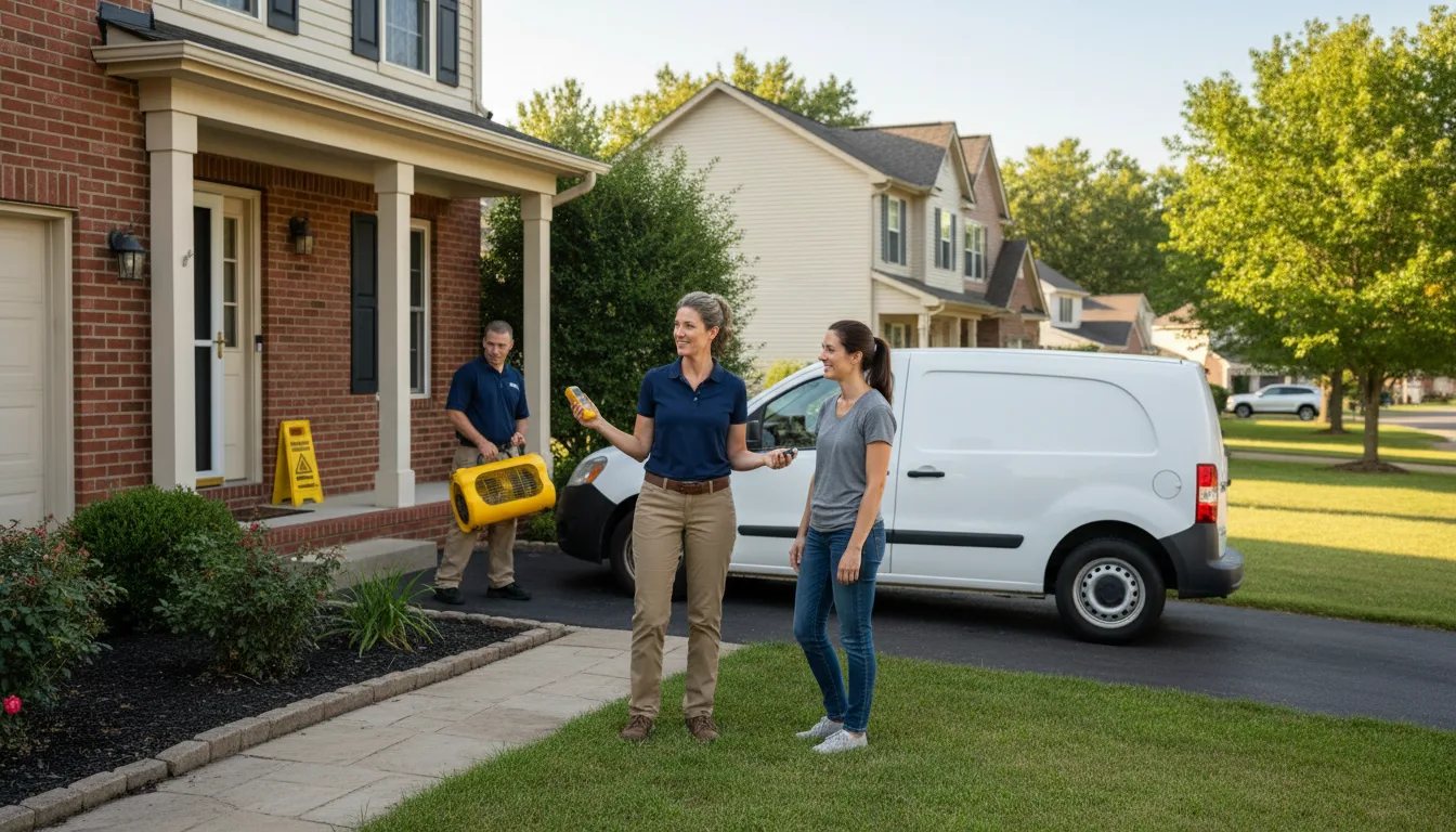 Residential water damage restoration in Spring Valley, OH